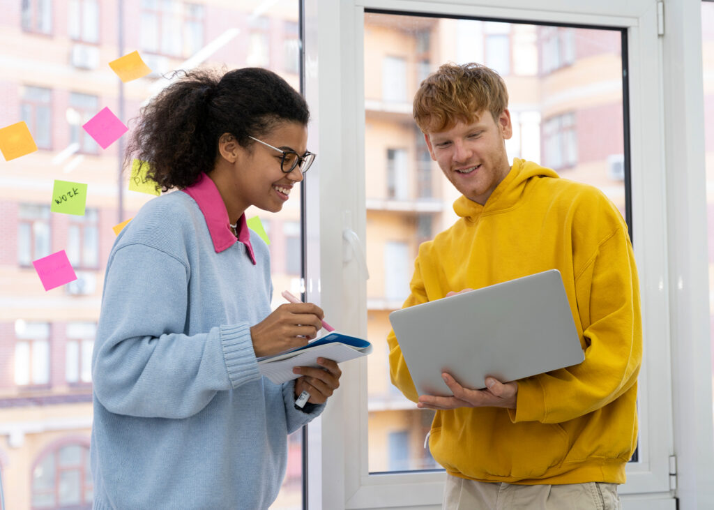 Employees working in the office